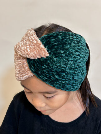 Small-Medium Knit Wrap Headband - Velvet Moss