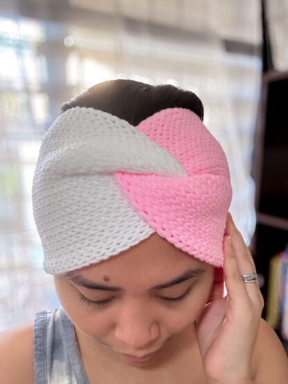 Pink Harmony Knit Wrap Headband