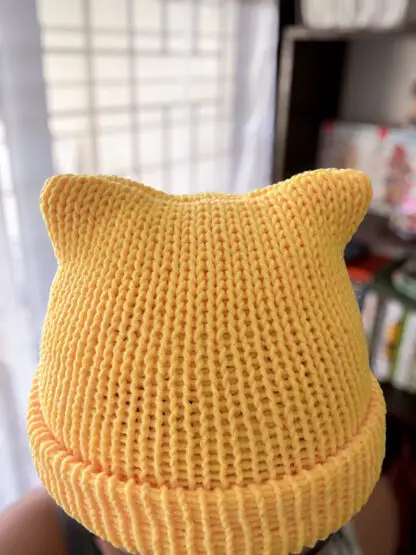 Mustard Cat Beanie